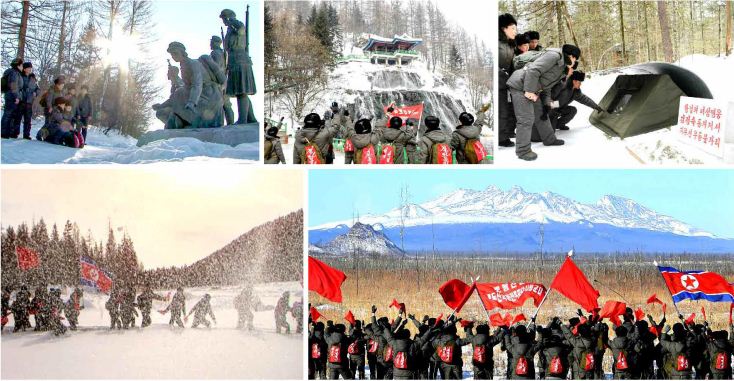 The ranks of faith march along the route taken by the General Secretary during the march on horseback