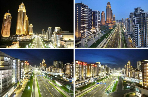 사진. 아름다운 전위거리의 밤