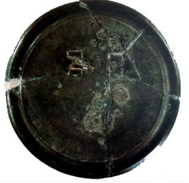 잔줄무늬거울(직경 10.6㎝)