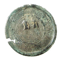 잔줄무늬거울(직경 8㎝)