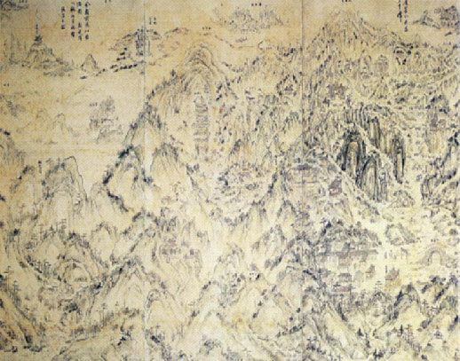 금강산전도 (좌측)