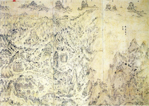 금강산전도 (우측)