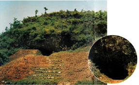 만달리동굴유적전경