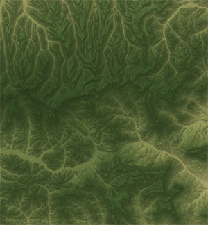 반사률을 고려한 지형음영도