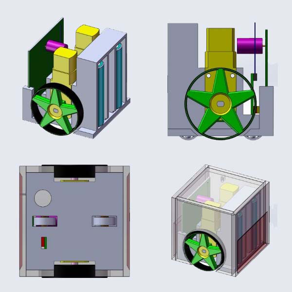 축구로보트의 3차원설계