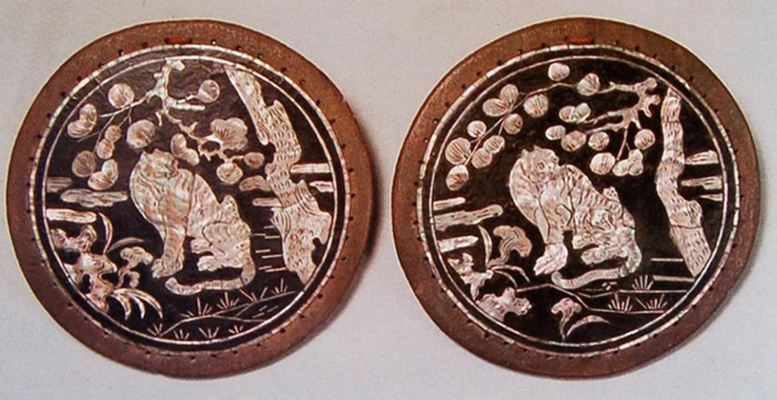 자개박이 범무늬베개모