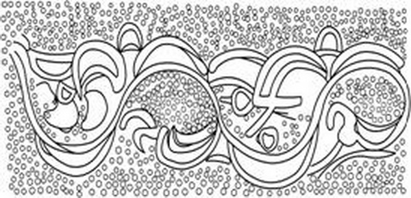 금귀걸이중간장식의 무늬