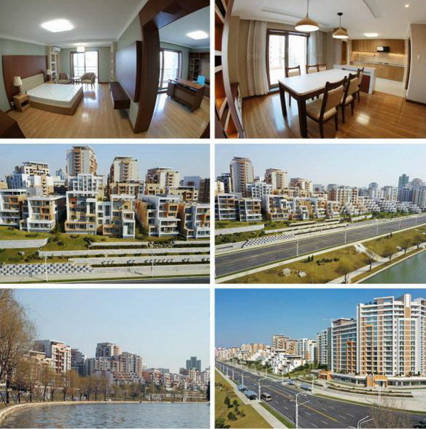 사진 1. 인민군군인들의 헌신이 깃들어있는 자랑찬 창조물들-송화거리, 보통강강안다락식주택구, 련포온실농장, 화성거리 사진 1. 인민군군인들의 헌신이 깃들어있는 자랑찬 창조물들-송화거리, 보통강강안다락식주택구, 련포온실농장, 화성거리