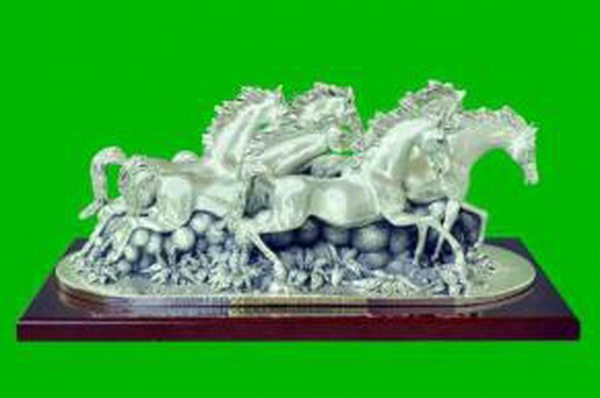 은도금공예 《여섯필의 준마》