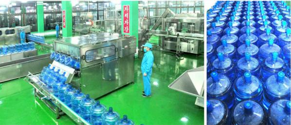 Ryongaksan Spring Water Factory, increasing the production for the spring water supply to Pyongyang citizens