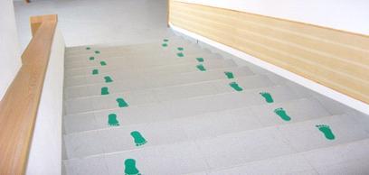 The stairs of Kyongsang Kindergarten in keeping with the children