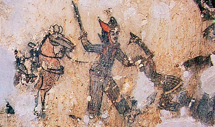 통구12호무덤의 북쪽무덤칸에 그려진 전투그림