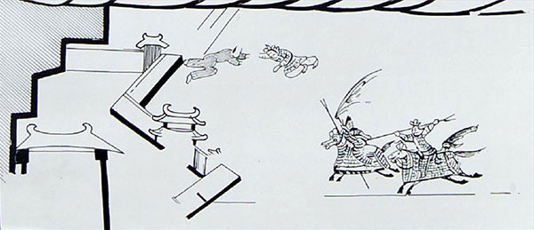 세칸무덤에 그려진 공성전투그림(모사선화)