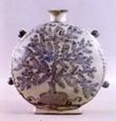 Cobalt blue vase, bird, flower tree and turtle vase Cobalt blue vase, bird, flower tree and turtle vase