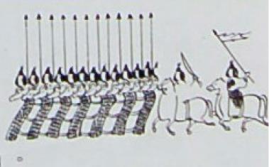 적진으로 돌진하는 개마기병대(약수리벽화)