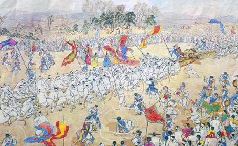 Перетягивание каната в былые времена