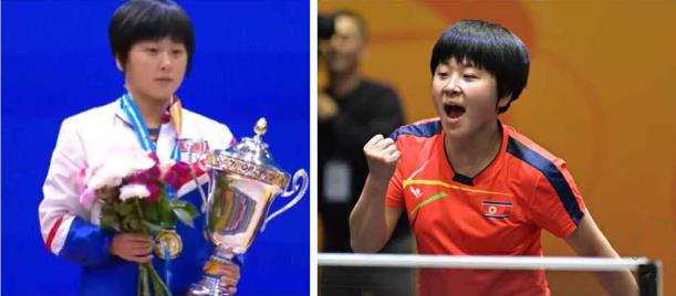 2024년 아시아탁구선수권대회 녀자단식경기에서 우승한 조선의 김금영선수