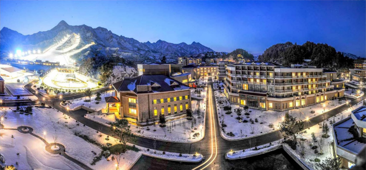 양덕온천문화휴양지의 야경