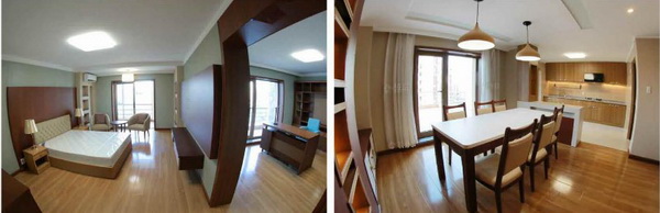 보통강강안다락식주택구 살림집내부