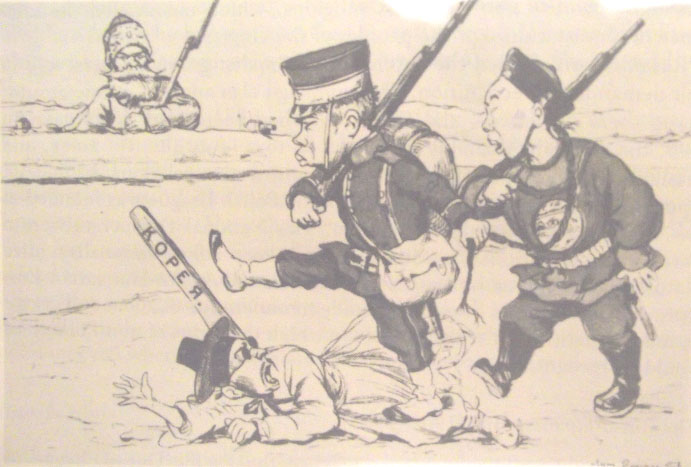 로일전쟁시기 유럽에서 발간되였던 어느 한 책에 실리여있는 당시의 그림