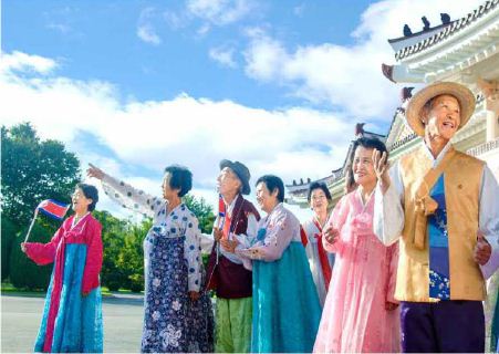 Senior citizens enjoy a blessed life