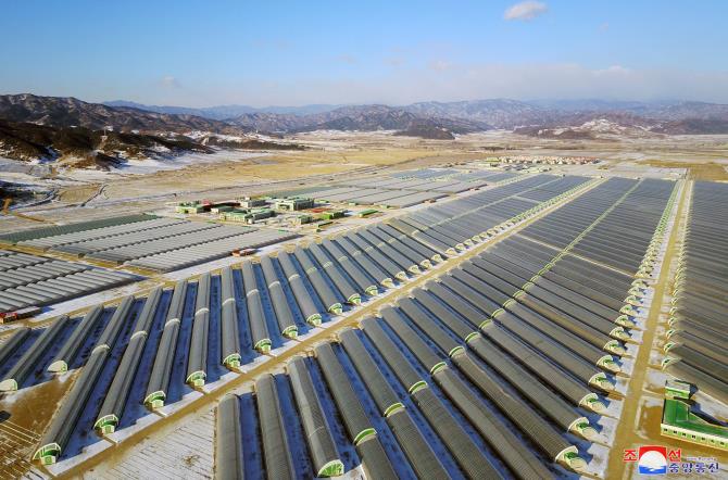Jungphyong Vegetable Greenhouse Farm and Tree Nursery Completion Ceremony Held in Presence of Supreme Leader Kim Jong Un 