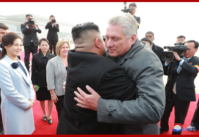 Supreme Leader Kim Jong Un Sees Off Miguel Mario Diaz-Canel Bermudez