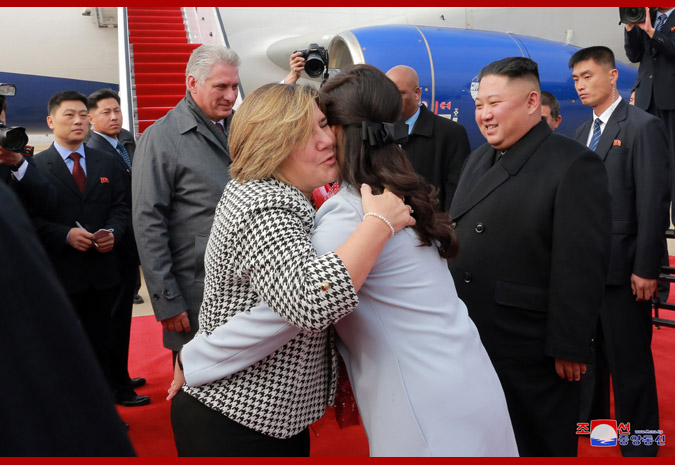 Supreme Leader Kim Jong Un Sees Off Miguel Mario Diaz-Canel Bermudez