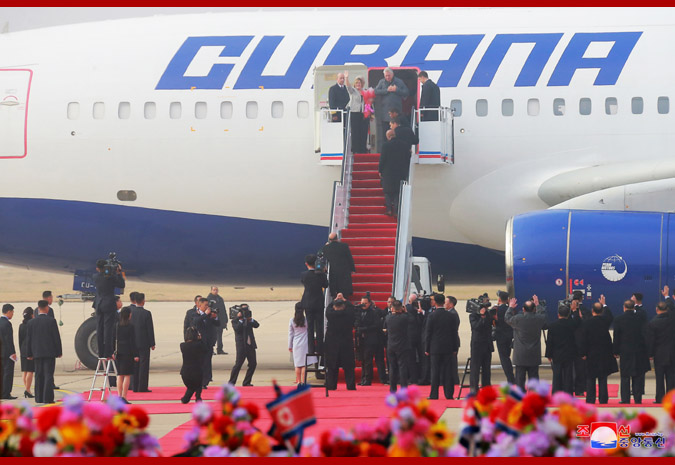 Supreme Leader Kim Jong Un Sees Off Miguel Mario Diaz-Canel Bermudez
