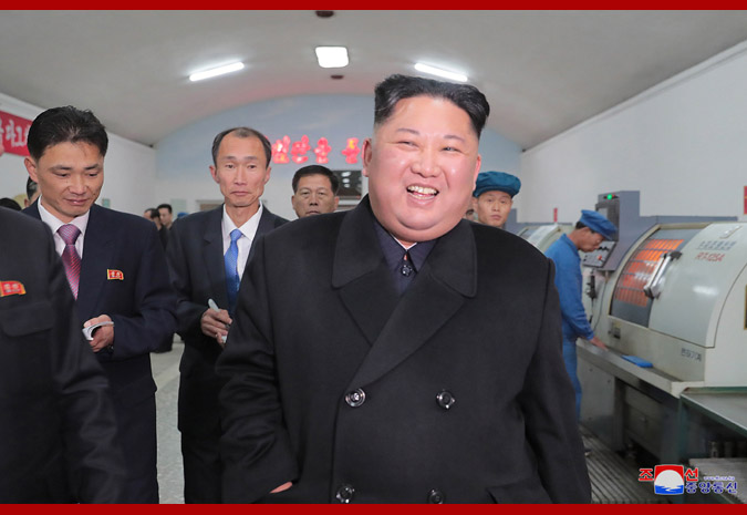 Supreme Leader Kim Jong Un Inspects Taegwan Glass Factory