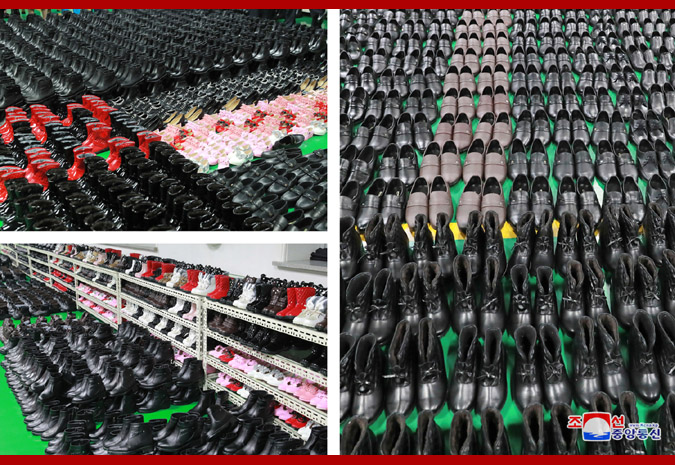 Supreme Leader Kim Jong Un Visits Wonsan Leather Shoes Factory