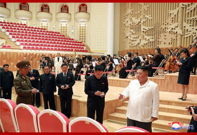 Supreme Leader Kim Jong Un Visits Theatre of Samjiyon Orchestra