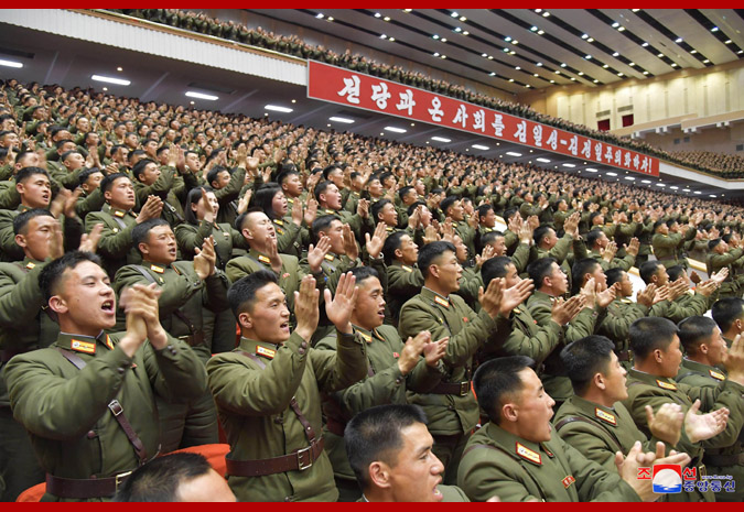 조선인민군 제5차 중대장, 중대정치지도원대회 진행 우리 당과 국가, 군대의 최고령도자 김정은동지께서 대회를 지도하시였다