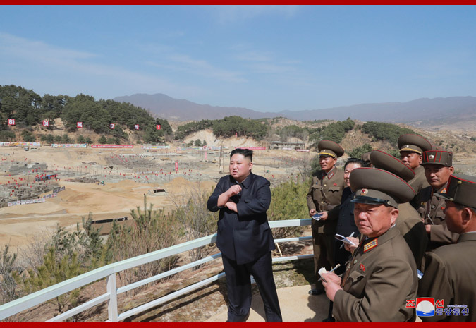 Supreme Leader Kim Jong Un Inspects Hot-spring Tourist Area under Construction
