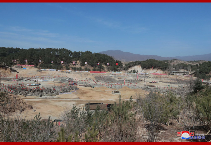 Supreme Leader Kim Jong Un Inspects Hot-spring Tourist Area under Construction