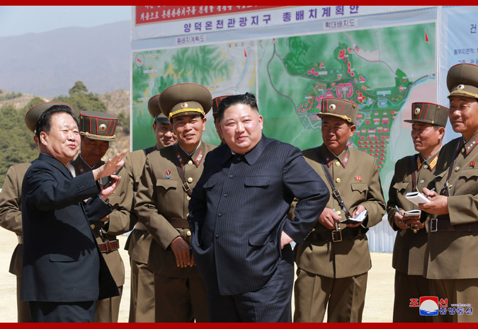 Supreme Leader Kim Jong Un Inspects Hot-spring Tourist Area under Construction