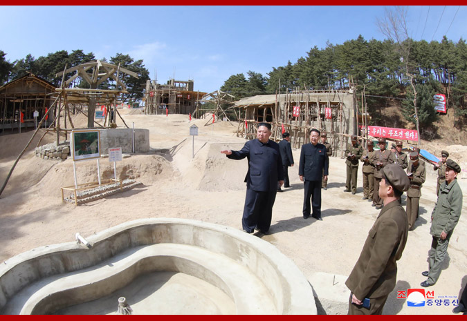 Supreme Leader Kim Jong Un Inspects Hot-spring Tourist Area under Construction