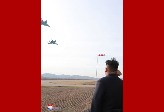 Supreme Leader Kim Jong Un Guides Flight Drill of Unit 1017 of KPA Air and Anti-Aircraft Force