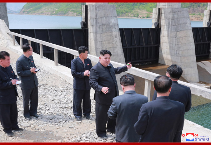 Supreme Leader Kim Jong Un Gives Field Guidance to Kumyagang Power Station No. 2