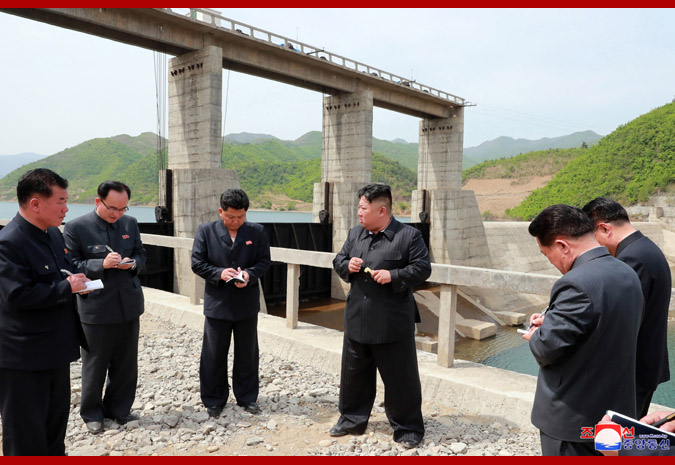 Supreme Leader Kim Jong Un Gives Field Guidance to Kumyagang Power Station No. 2