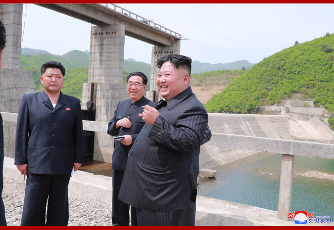 Supreme Leader Kim Jong Un Gives Field Guidance to Kumyagang Power Station No. 2