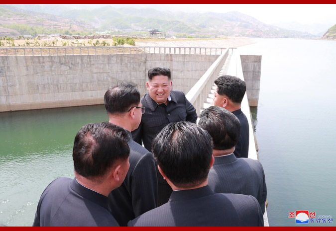 Supreme Leader Kim Jong Un Gives Field Guidance to Kumyagang Power Station No. 2