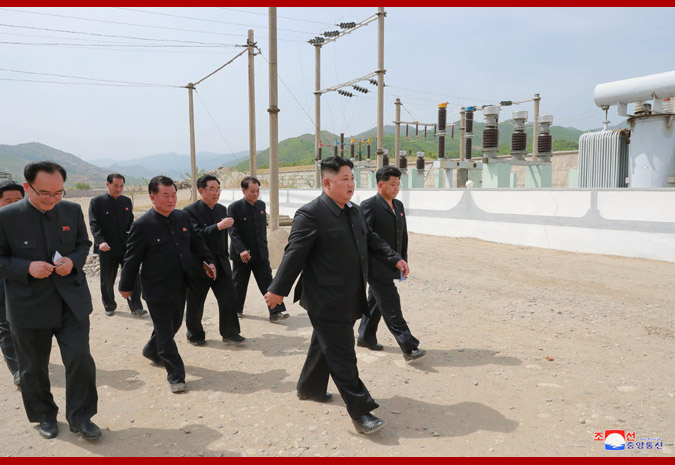 Supreme Leader Kim Jong Un Gives Field Guidance to Kumyagang Power Station No. 2