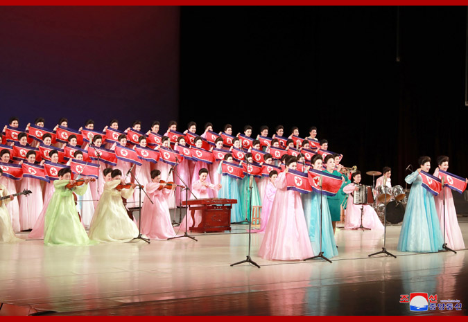 Supreme Leader Kim Jong Un Enjoys Art Performance Given by KPA Officers