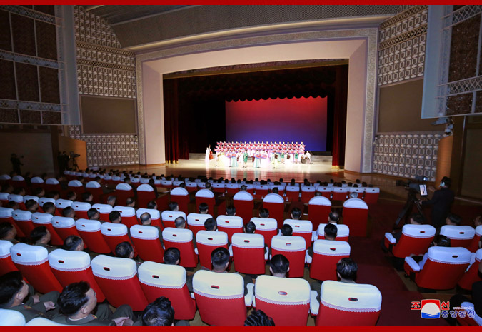 Supreme Leader Kim Jong Un Enjoys Art Performance Given by KPA Officers