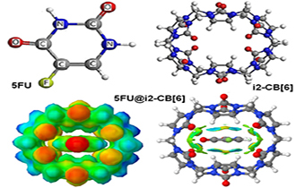 Electronic structure of inclusion compounds of 5-fluorouracil and cucurbiturils